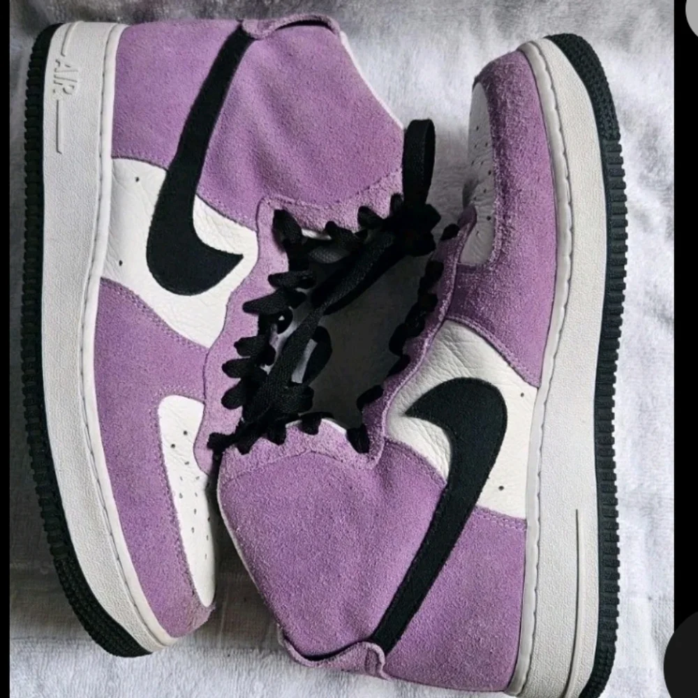 Nike Air Force Limited Mid Purple Black White Women's Shoes Size 9.5